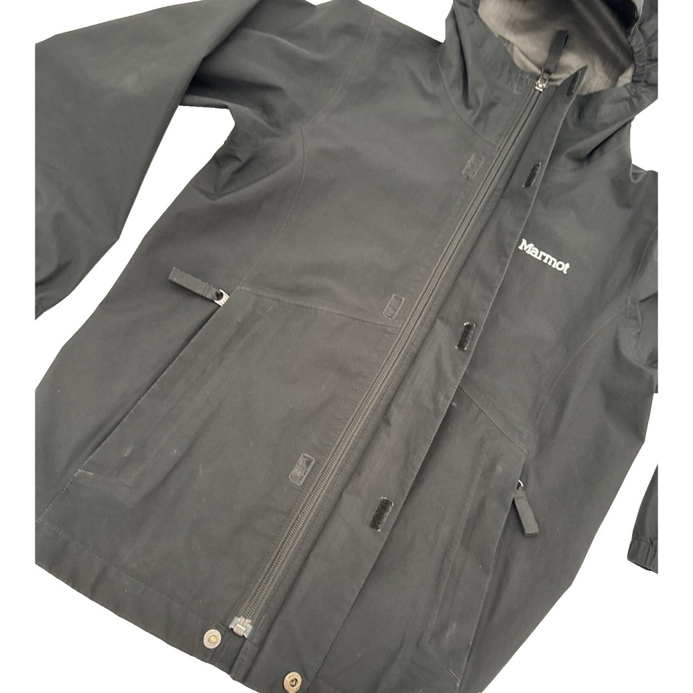 Marmot gore tex‎ kids Rain Jacket Black Size M Waterproof Windproof Hooded - Picture 6 of 14